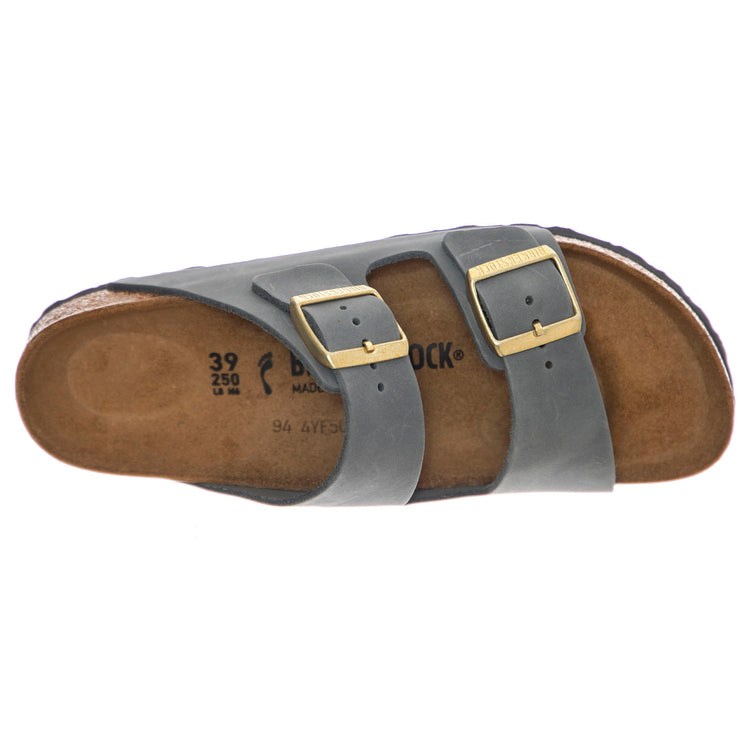 Arizona basalt gray, Oiled Leather - Sandali Donna Grigi 1029253 . BIRKENSTOCK 