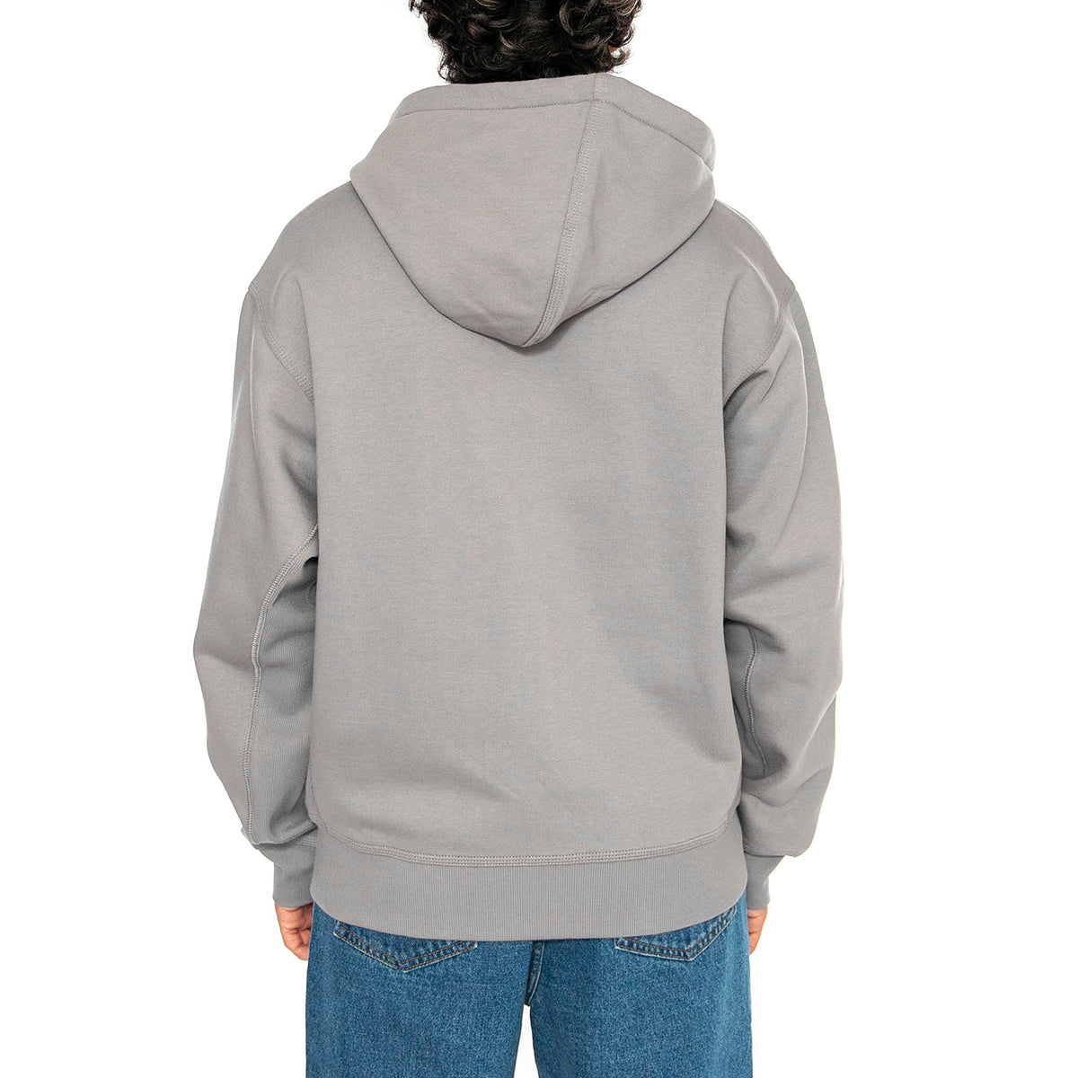 Hooded American Script Jacket Yosemite - Felpa con Cappuccio e Zip Uomo Grigia I033063.2LRXX . CARHARTT WIP 