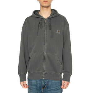 Hooded Nelson Jacket Graphite - Felpa con Cappuccio e Zip Uomo Grigia I033064.87GD . CARHARTT WIP 