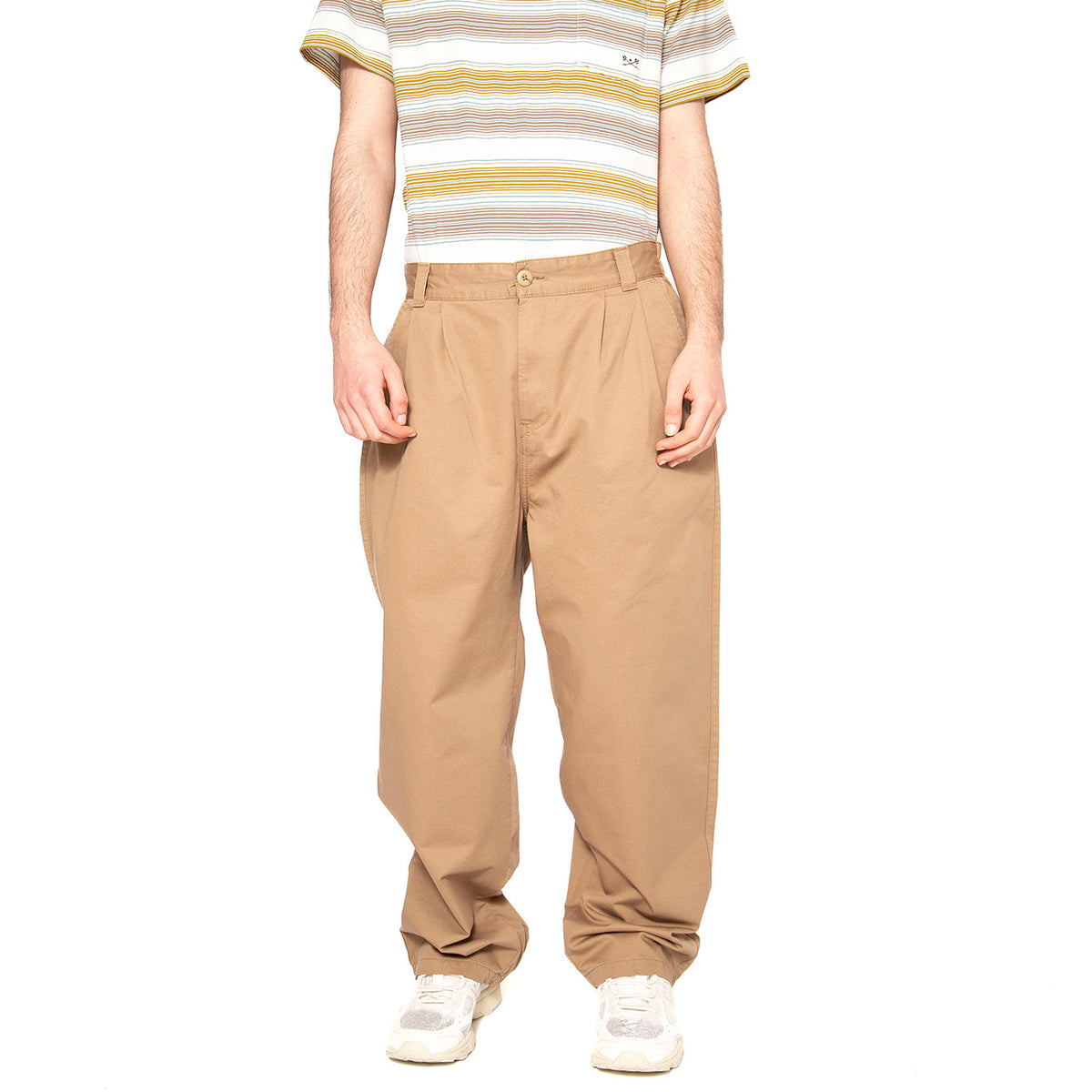Marv Pant Leather - Pantaloni Uomo Marroni I033129.8Y06 . CARHARTT WIP 