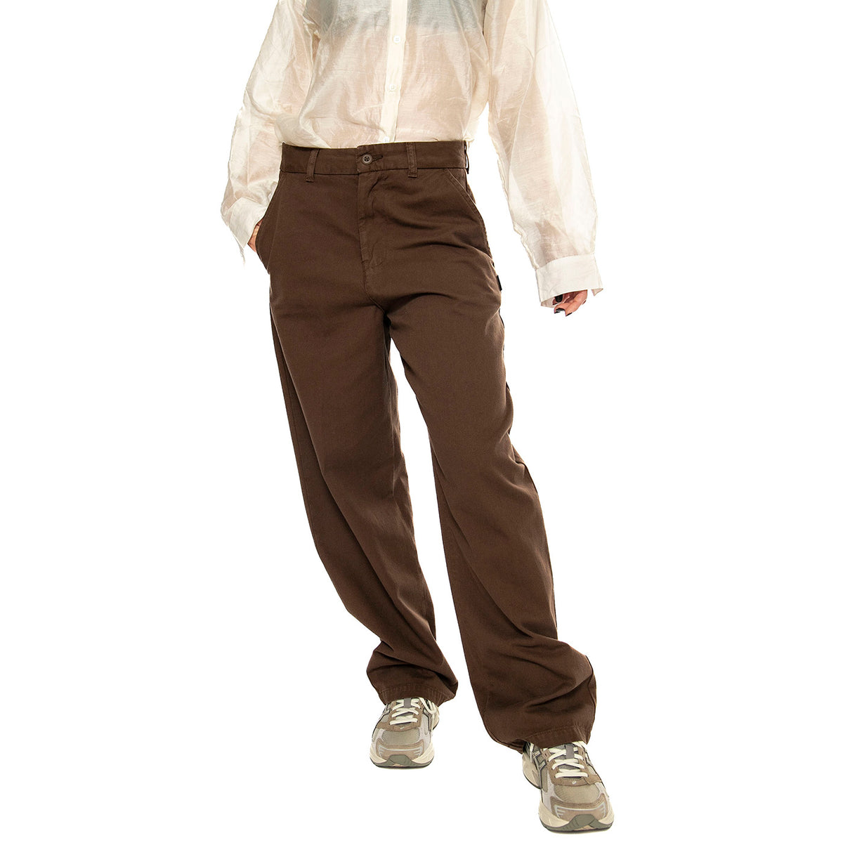W' Brady Pant Liberica - Pantalone Donna Marrone I033770.2LSGT . CARHARTT WIP 