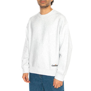 Label Script Sweat Ash Heather - Felpa Girocollo Uomo Grigia I034429.482XX . CARHARTT WIP 