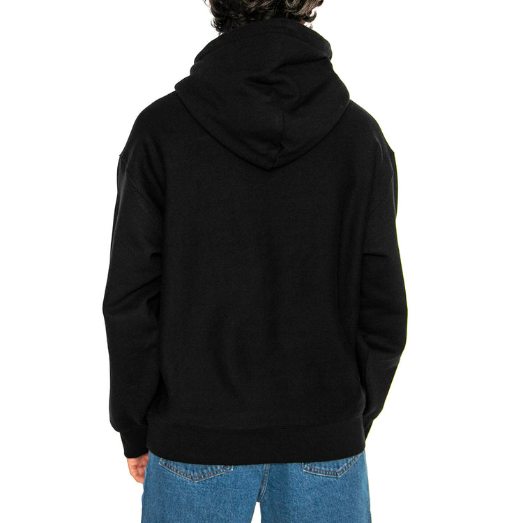 Hooded Label Script Sweat Black - Felpa con Cappuccio Uomo Nera I034430.89XX . CARHARTT WIP 