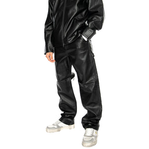 Single Knee Pant Black - Pantaloni Similpelle Uomo Neri I034446.89XX . CARHARTT WIP 