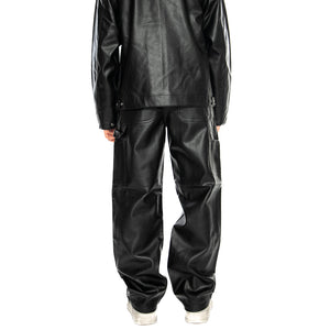 Single Knee Pant Black - Pantaloni Similpelle Uomo Neri I034446.89XX . CARHARTT WIP 