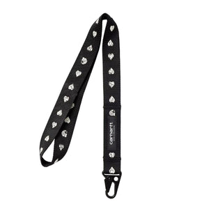Drewe Keychain Heart C Pinstripe, Black / Natural - Portachiavi Nero I034614.2S0XX . CARHARTT WIP 