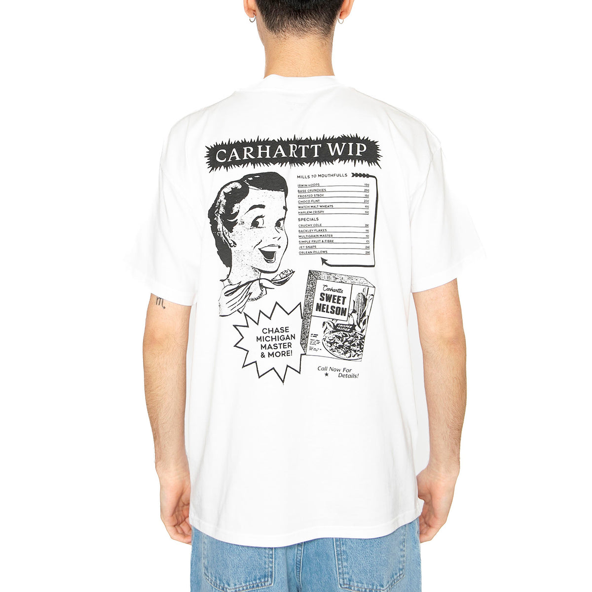 S/S Catalogue T-Shirt White / Black - Maglietta Girocollo Uomo Bianca I034644.00AXX . CARHARTT WIP 
