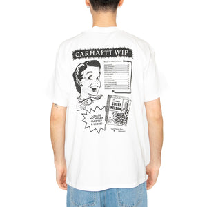 S/S Catalogue T-Shirt White / Black - Maglietta Girocollo Uomo Bianca I034644.00AXX . CARHARTT WIP 