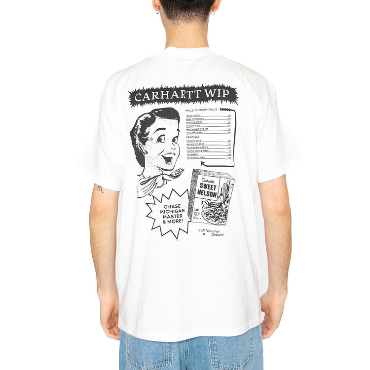 S/S Catalogue T-Shirt White / Black - Maglietta Girocollo Uomo Bianca I034644.00AXX . CARHARTT WIP 