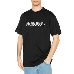 S/S Bumper T-Shirt Black / White - Maglietta Girocollo Uomo Nera I034664.0D2XX . CARHARTT WIP 