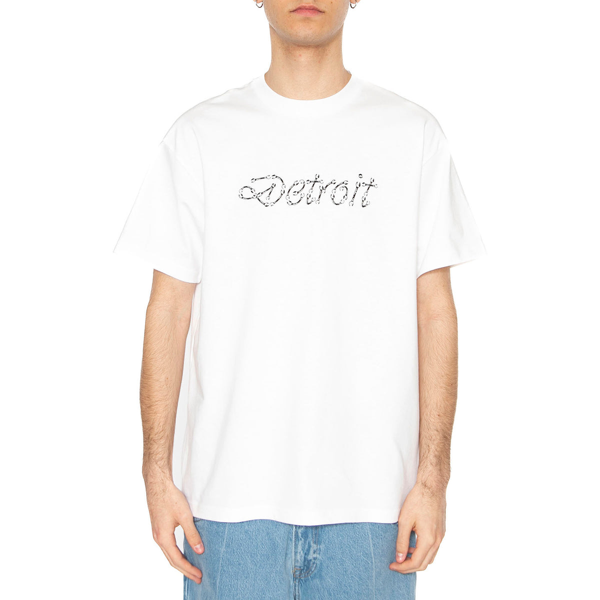 S/S Peace And Work T-Shirt White / Black - Maglietta Girocollo Uomo Bianca I034763.00AXX . CARHARTT WIP 