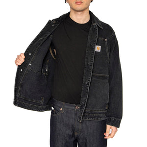 OG Double Front Jacket Black - Giacca Denim Jeans Uomo Nera I034866.8906 . CARHARTT WIP 