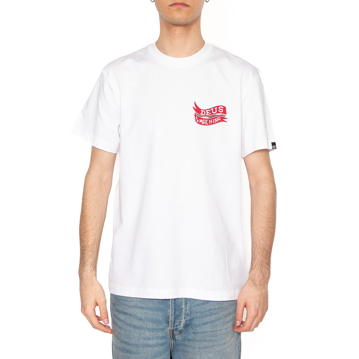 Jailer Sappy Tee White - Maglietta Girocollo Uomo Bianca DMP251209C_WHT . DEUS EX MACHINA 