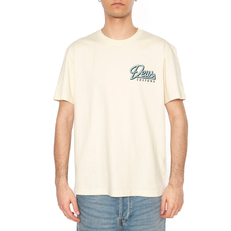 Conduit Tee Dirty White - Maglietta Girocollo Uomo Beige DMP251947A_DWH . DEUS EX MACHINA 