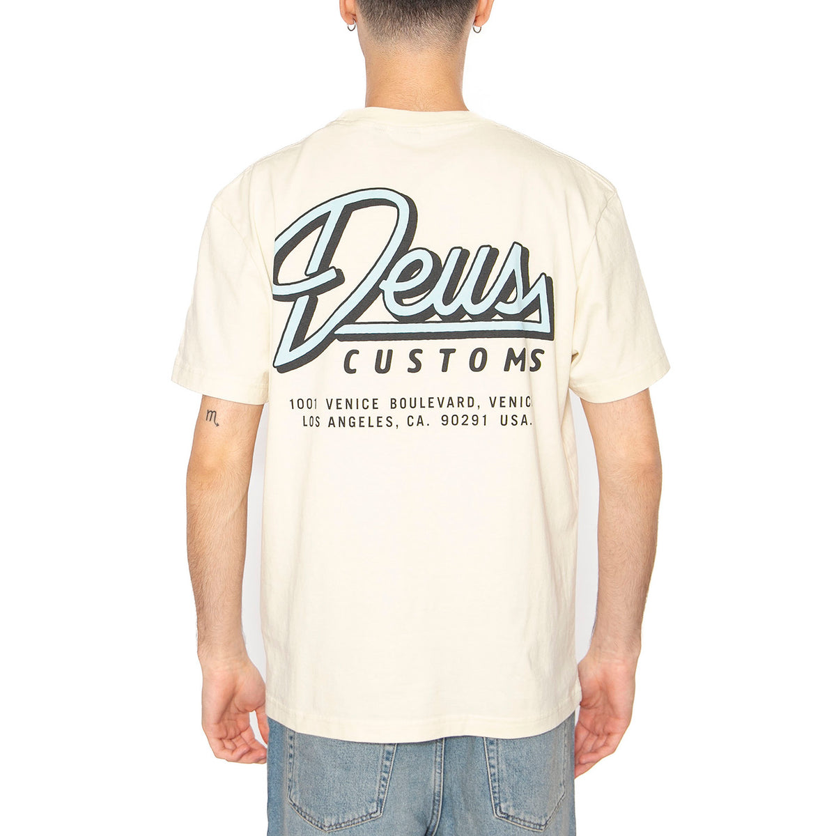 Conduit Tee Dirty White - Maglietta Girocollo Uomo Beige DMP251947A_DWH . DEUS EX MACHINA 