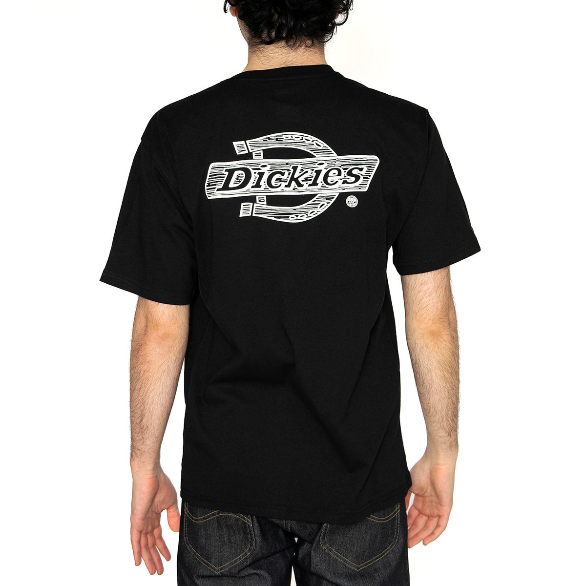Wood Logo Tee Black - Maglietta Girocollo Uomo Nera DK0A4ZATBLK1 . DICKIES 