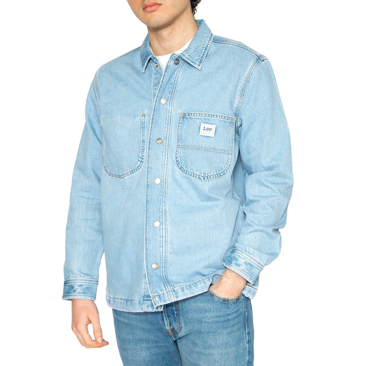 Relax Workwear Shirt Skyline Wash - Camicia Denim Jeans Uomo Blu 112364145 . LEE 