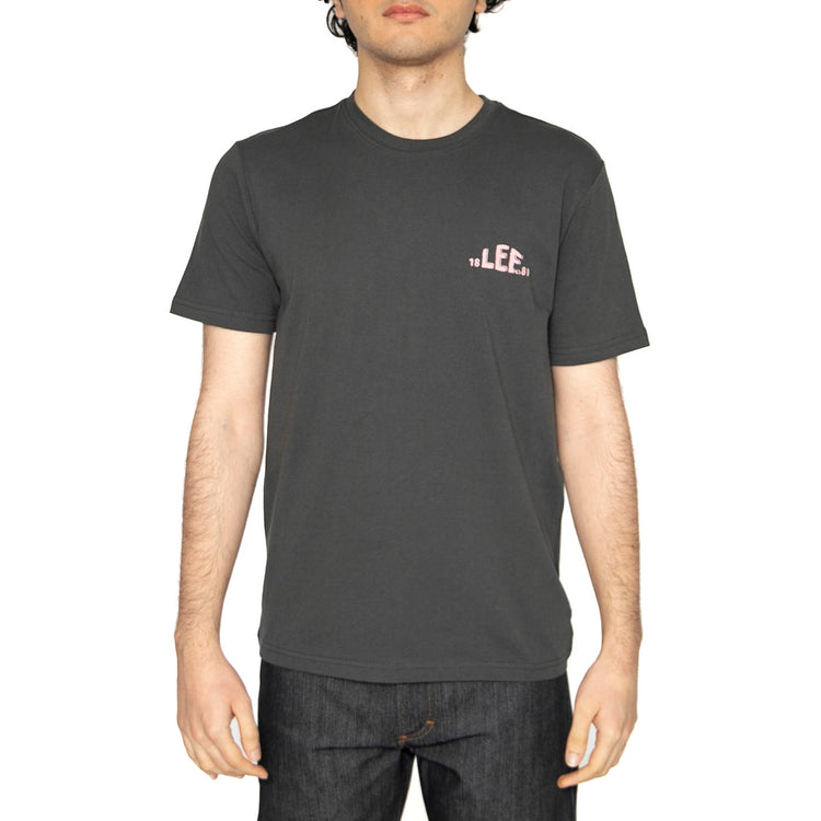 Regular Logo Tee Washed Black - Maglietta Girocollo Uomo Nera 112364551 . LEE 