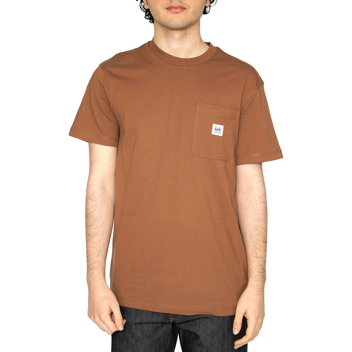 WW Pocket Tee Burlwood - Maglietta Girocollo Uomo Marrone 112364588 . LEE 