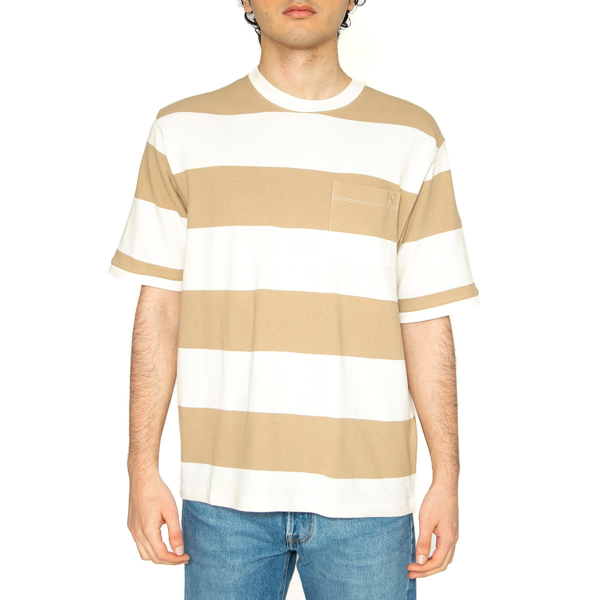 Half Sleeve Piquet Tee Rugby Stripe Chino - Maglietta Girocollo Uomo Multicolore 001MN-0003 . LEVIS 