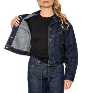 Shrunken 90S Trucker Western Dream Nice Dream - Giacca Donna Blu 001WO-0001 . LEVIS 