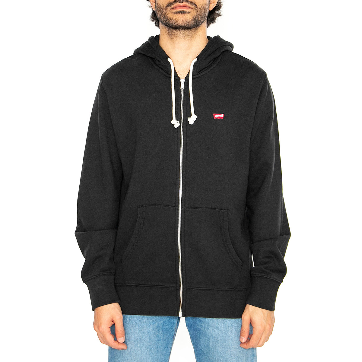 The Original HM ZipUp Mineral Black - Felpa con Cappuccio e Zip Uomo Nera 34584-0016 . LEVIS 