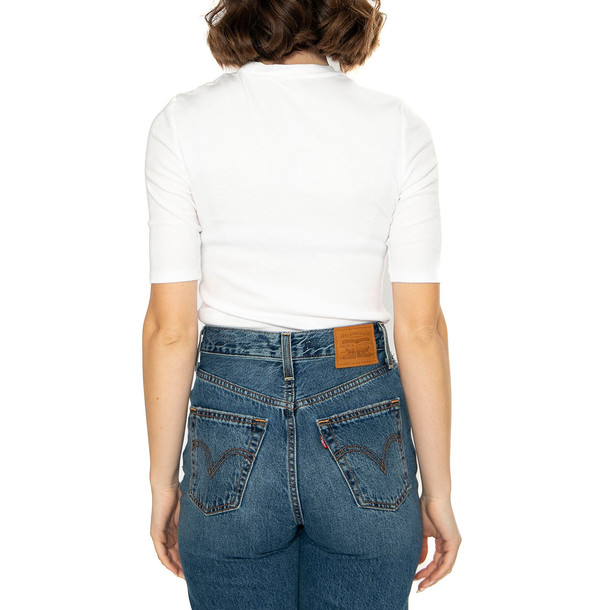 Luca Slim Tee Neutrals - Maglietta Girocollo Donna Bianca A3388-0003 . LEVIS 