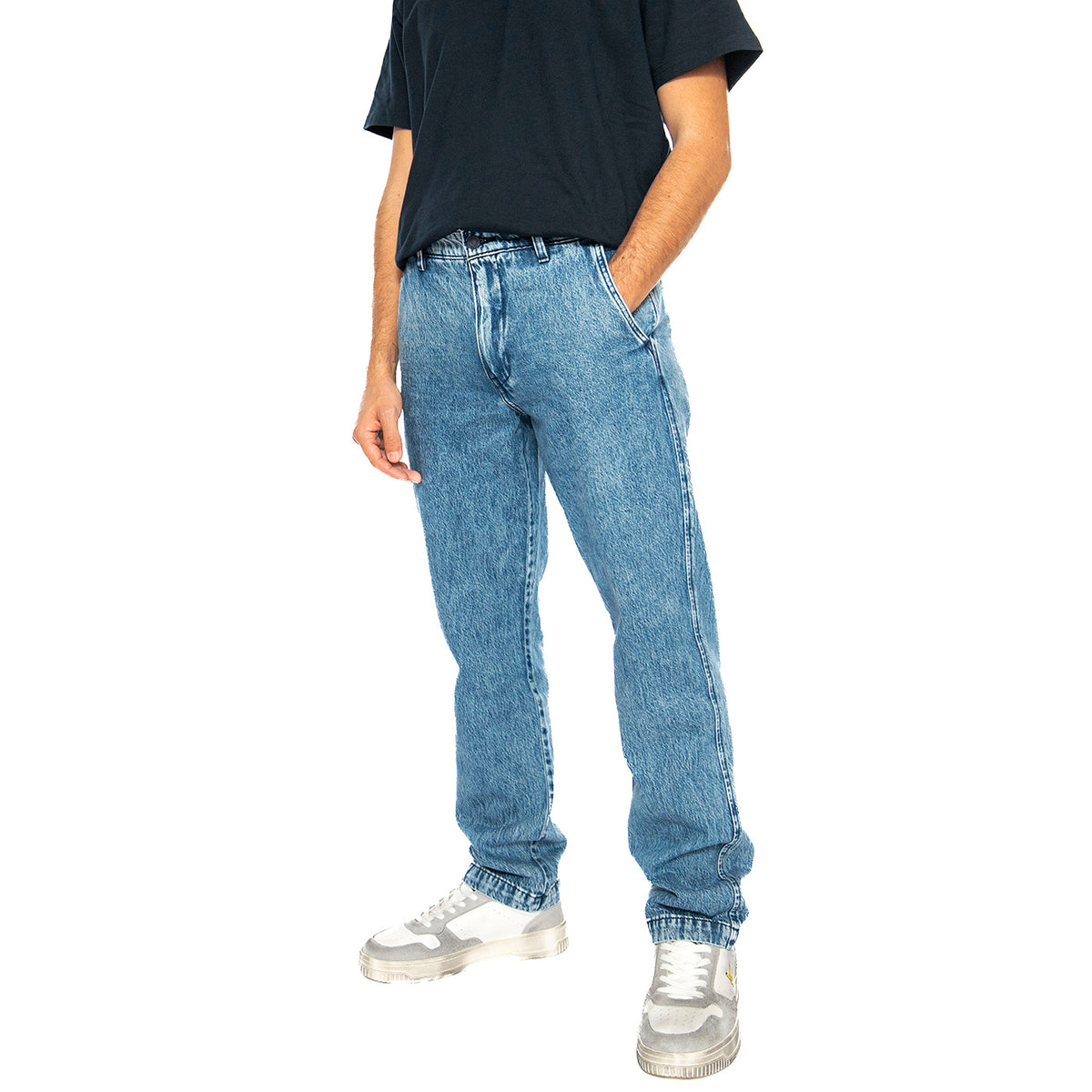 XX Chino Authentic Straight Quarter Past Mid - Pantaloni Denim Jeans Uomo Blu A5753-0035 . LEVIS 