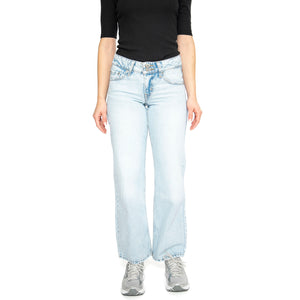 Superflow Loose Light Indigo Flat Finish - Pantaloni Denim Jeans Donna Blu A7498-0007 . LEVIS 