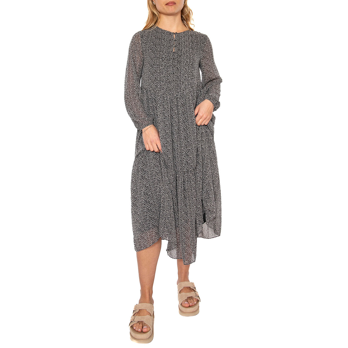 Cielo Georgette Dress Neutrals - Abito Donna Multicolore A9303-0000 . LEVIS 