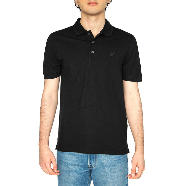 Tonal Eagle Polo Shirt Jet Black - Polo Uomo Nera SP400TON-Z865 . LYLE & SCOTT 