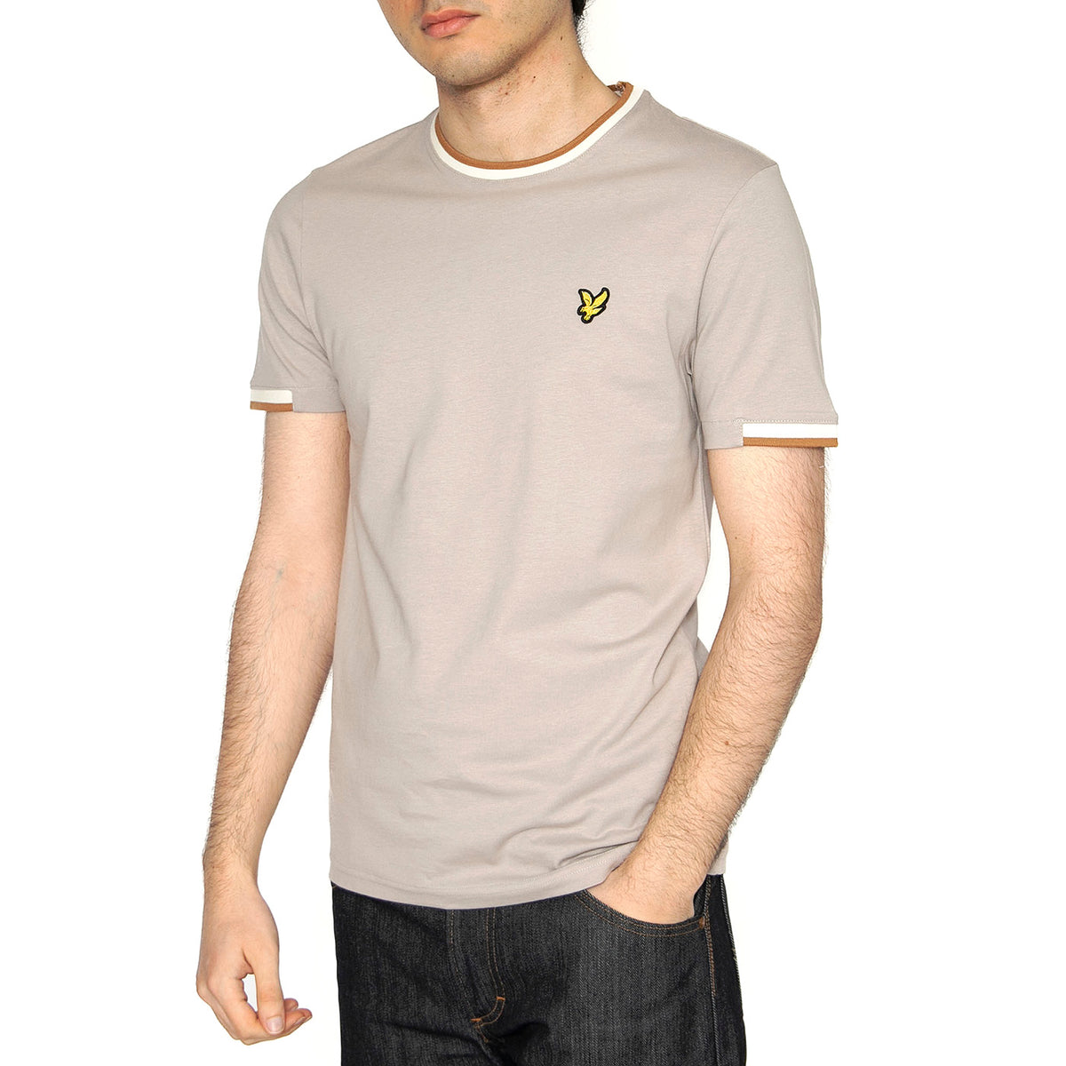 Half Tipped T-Shirt Pale Grey - Maglietta Girocollo Uomo Grigia TS2210V-X623 . LYLE & SCOTT 