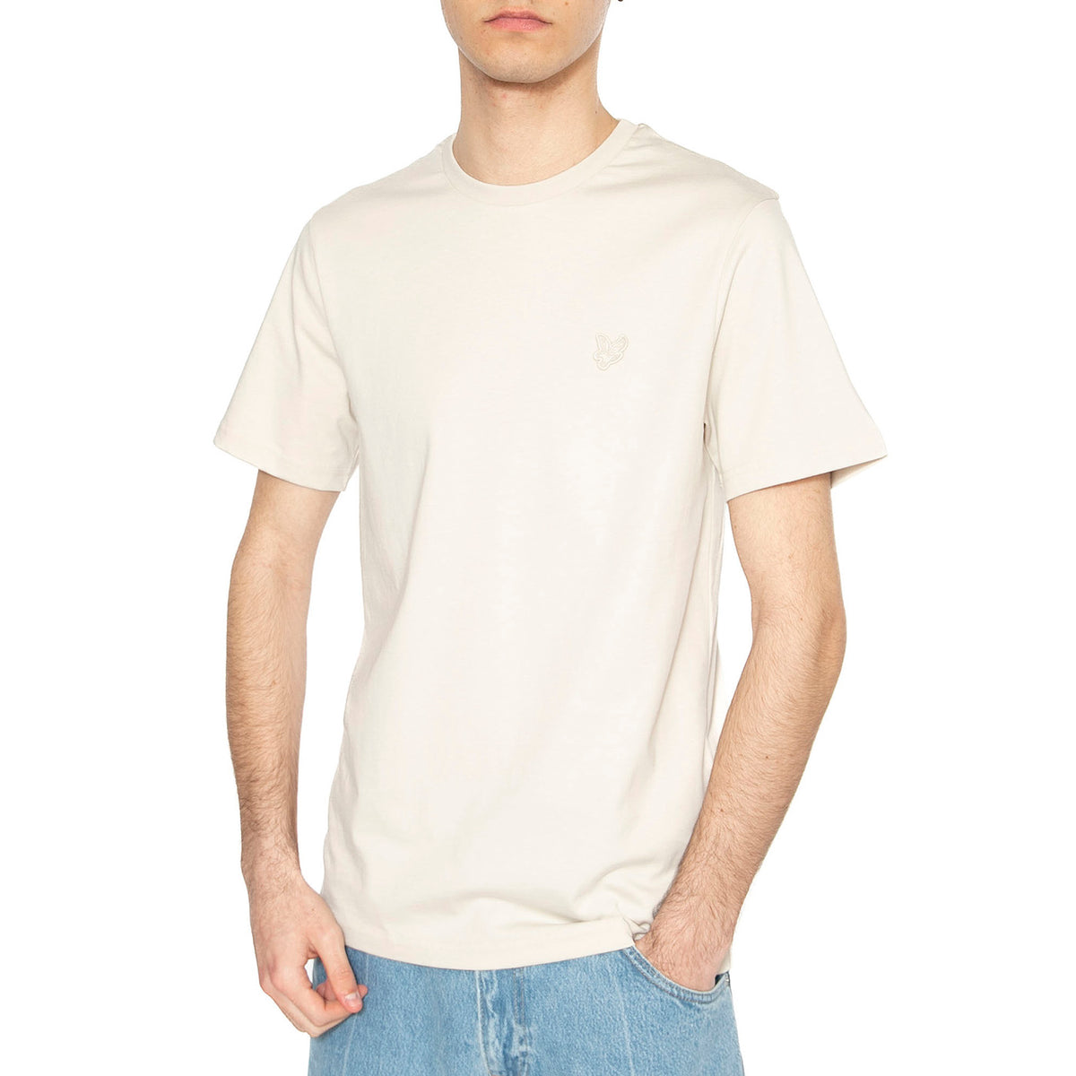 Tonal Eagle Plain T-shirt Cove - Maglietta Giorocollo Uomo Beige TS400TON-W870 . LYLE & SCOTT 