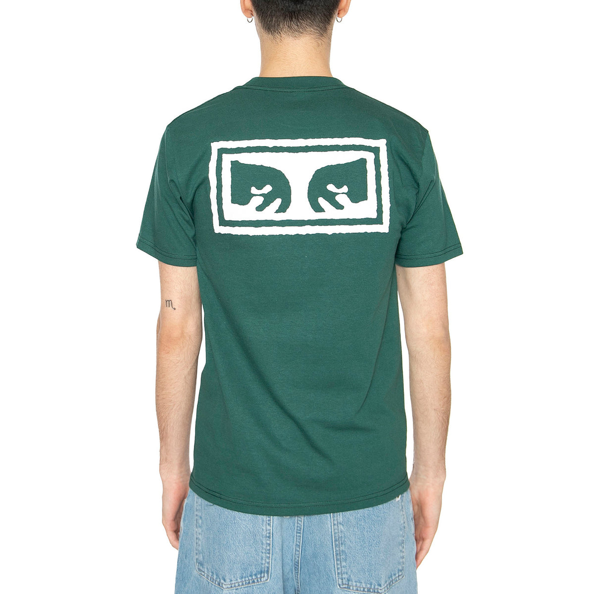 Obey Eyes 3 Tee Rain Forest - Maglietta Girocollo Uomo Verde 165261826-RFR . OBEY 