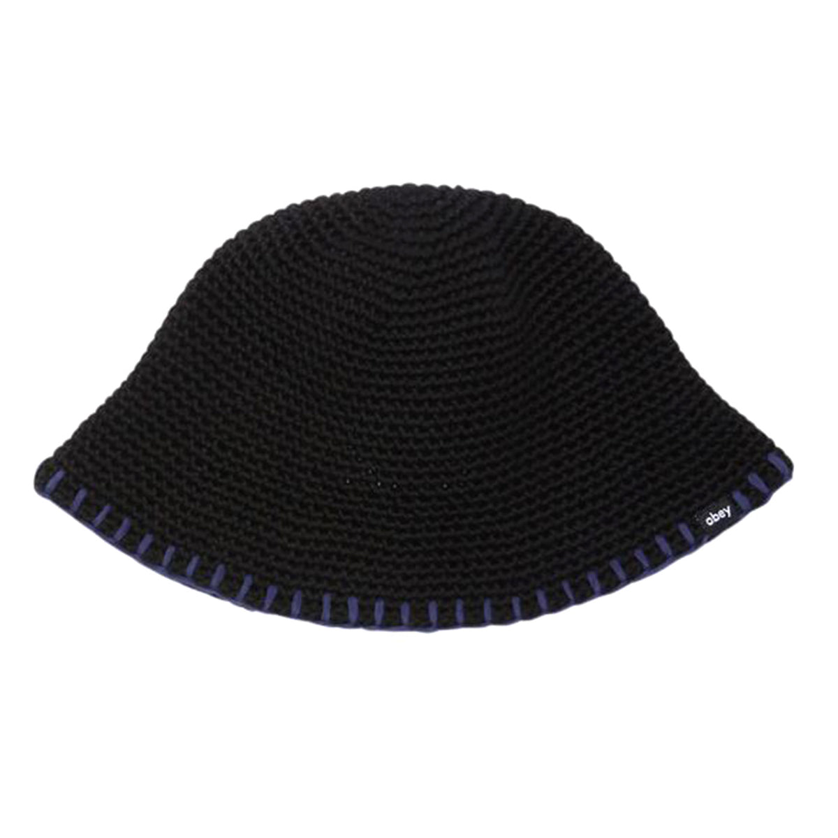 Julien Crochet Bucket Hat Black - Cappello da Pescatore in Maglia Nero 200520025-BLK . OBEY 