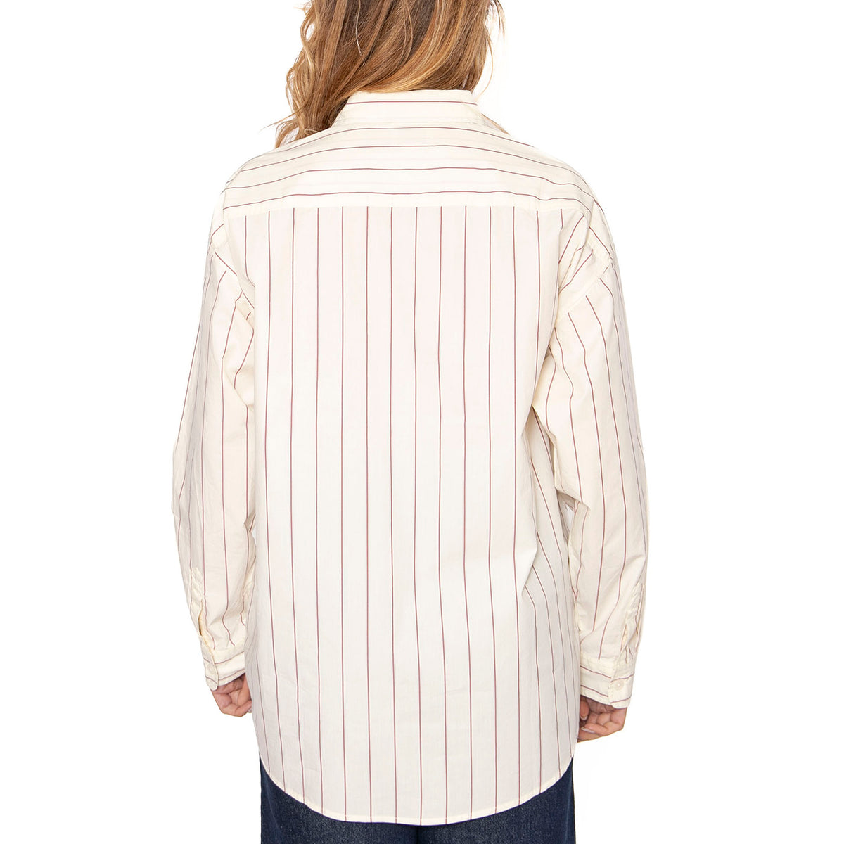 Primavera Stripe Shirt LS Tofu Multi - Camicia Donna Bianca 281200137-TFU . OBEY 