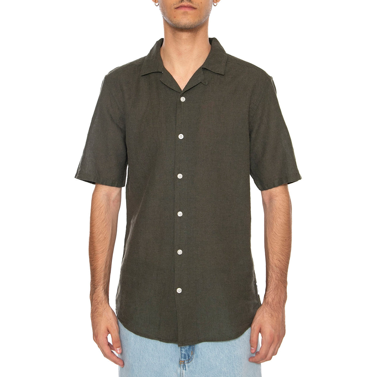 Onscaiden Life Solid Resort Green - Camicia Mancihe Corte Uomo Verde 22025116 . ONLY & SONS 