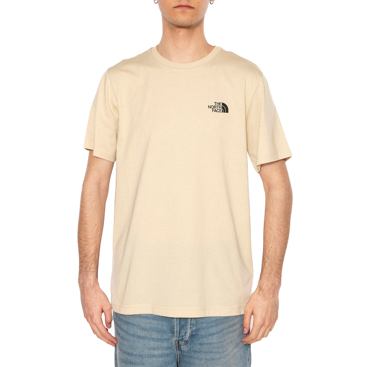 Men's S/S Simple Dome Tee - Maglietta Girocollo Uomo Beige NF0A87NG3X41 . THE NORTH FACE 