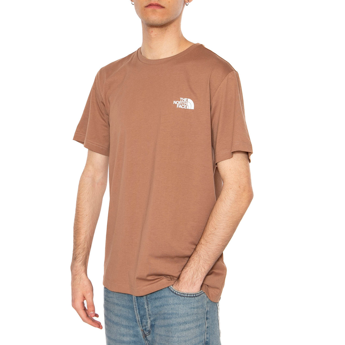 Men's S/S Simple Dome Tee - Maglietta Girocollo Uomo Marrone NF0A87NG6IH1 . THE NORTH FACE 