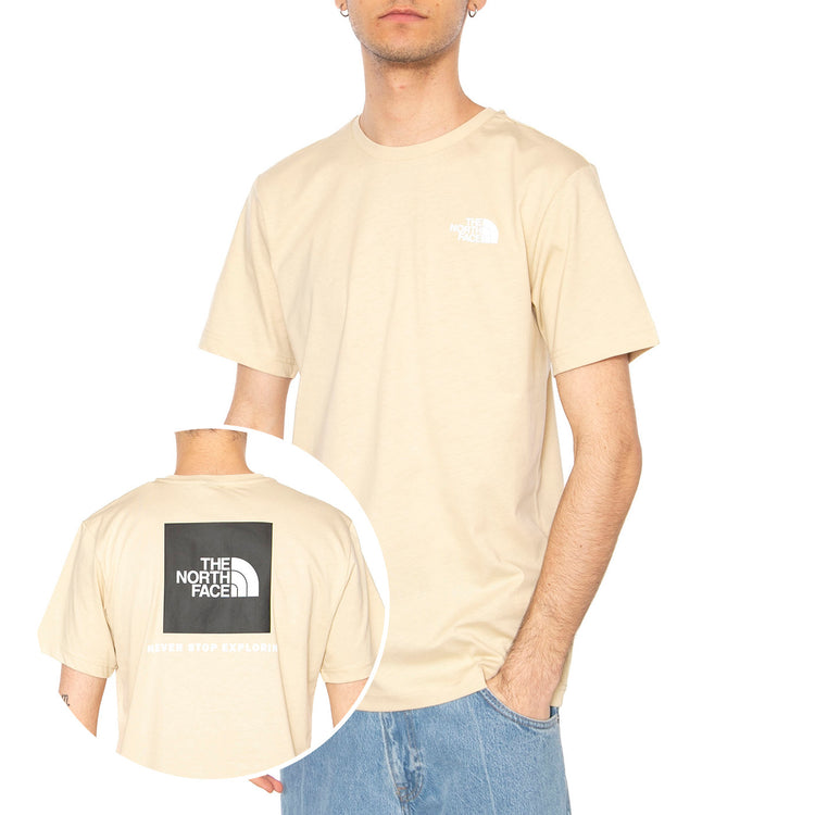 Men's S/S Box Nse Tee - Maglietta Girocollo Uomo Beige NF0A87NP3X41 . THE NORTH FACE 