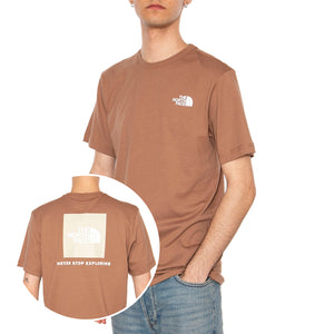 Men's S/S Box Nse Tee - Maglietta Girocollo Uomo Marrone NF0A87NPAR41 . THE NORTH FACE 