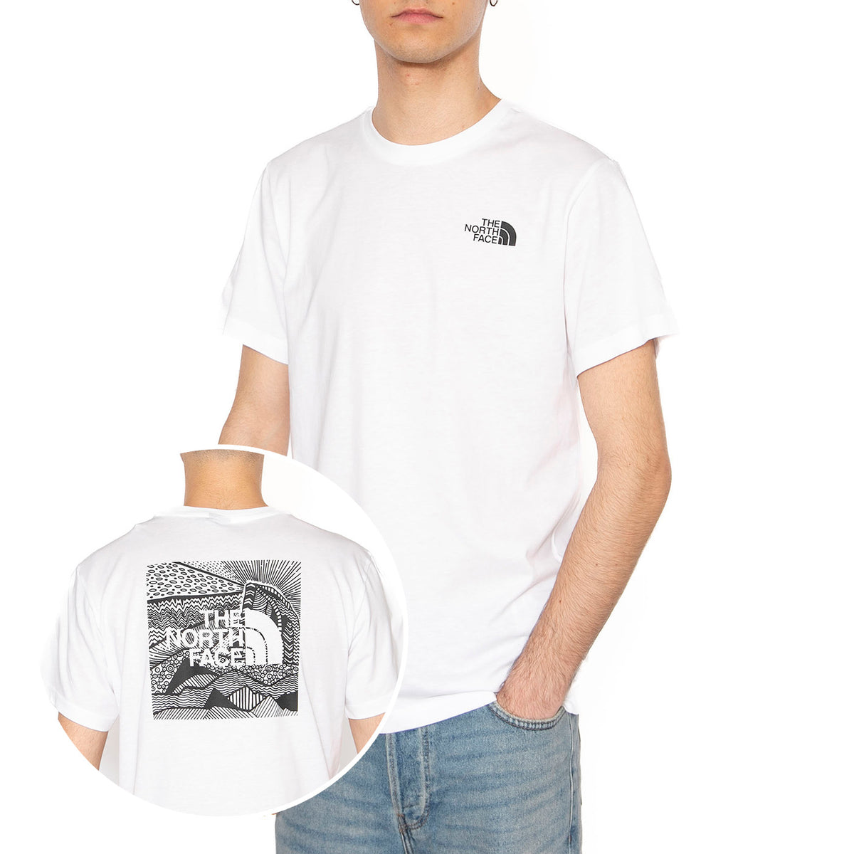 Men's S/S Box Nse Celebration Tee - Maglietta Girocollo Uomo Bianca NF0A87NVFN41 . THE NORTH FACE 