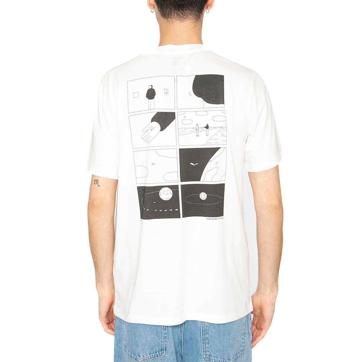 Pocket Zach Tee White - Maglietta Girocollo Uomo Bianca MTS00428-WHITE . THINKING MU 