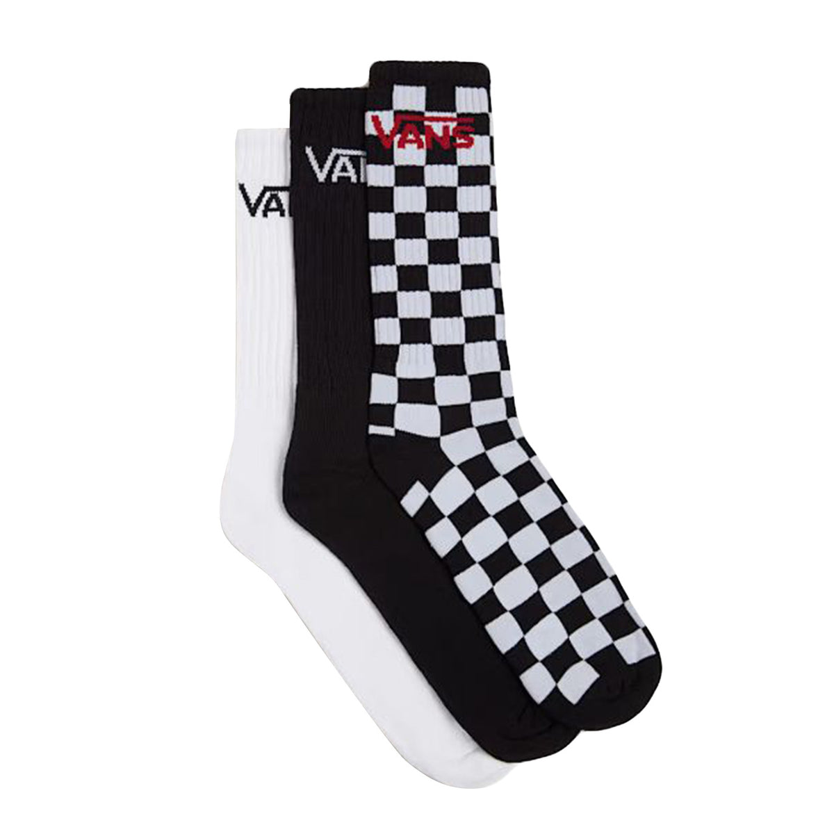 Classic Crew Cherries Black / White - Set da Tre Paia di Calzini Uomo Multicolore VN000F0XY281 . VANS 