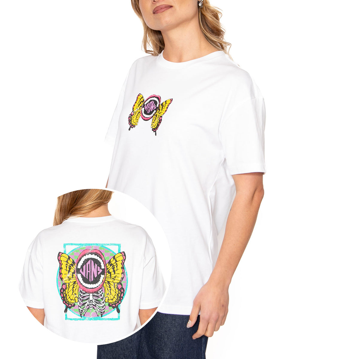 ETHEREAL OS SS White - Maglietta Girocollo Donna Bianca VN000NXCWHT1 . VANS 