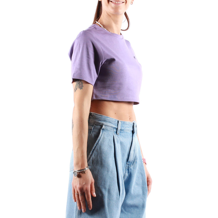 W STYLE 76 II CREW CROP SS PURPLE HAZE - Maglietta Girocollo Cropped Donna Viola VN000P5V6PH1 . VANS 