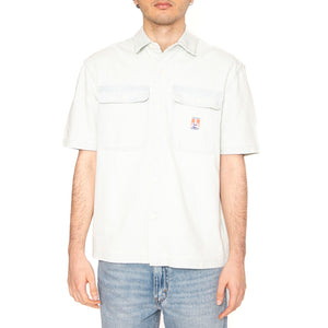 SS Casey Jones Shirt Light Wash - Camicia Maniche Corte Uomo Beige 112362760 . WRANGLER 