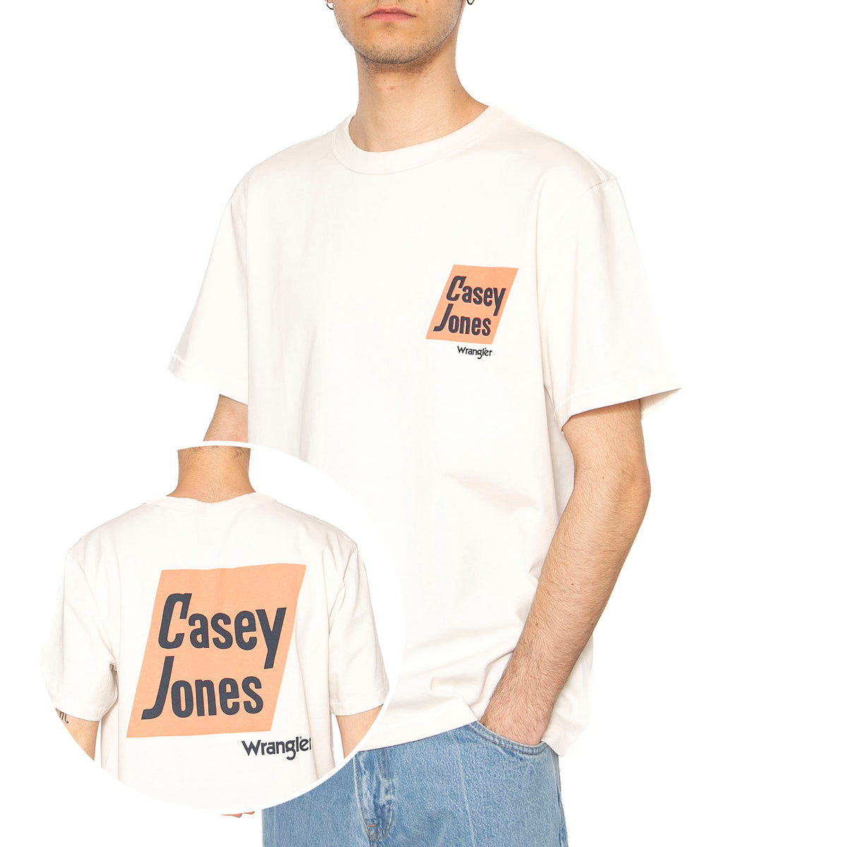 CJ Graphic Tee Vintage White - Maglietta Girocollo Uomo Bianca 112362802 . WRANGLER 