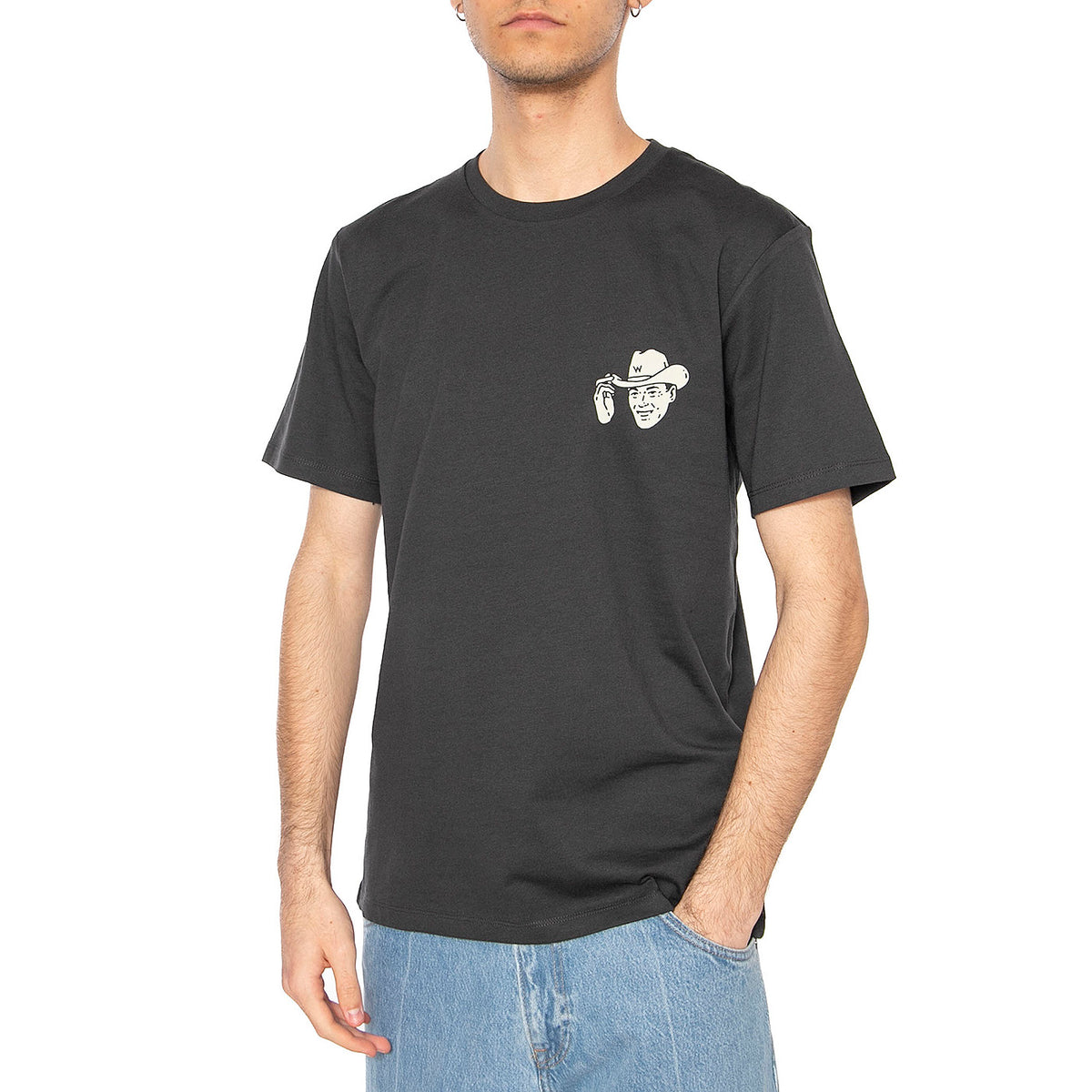 Small Graphic Tee Faded Black - Maglietta Girocollo Uomo Nera 112362810 . WRANGLER 