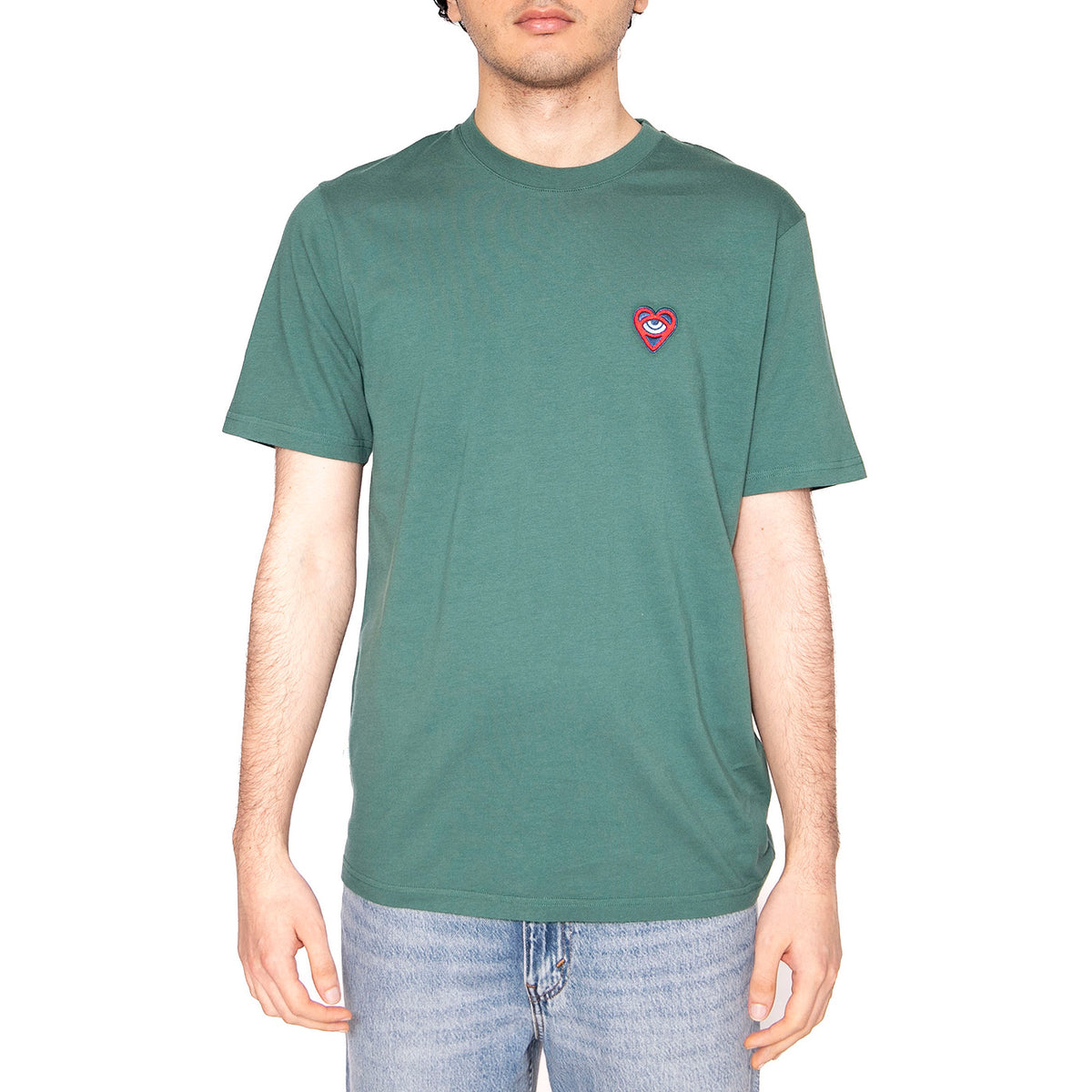 Asis Heart T-Shirt Morera - Maglietta Girocollo Uomo Verde 1971-MORERA . BRAVA FABRICS 